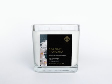 Sea Salt + Orchid 100% Pure Soy Double Wick Candle For Cheap