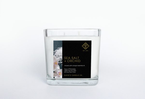 Sea Salt + Orchid 100% Pure Soy Double Wick Candle For Cheap