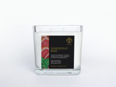 Grapefruit Mint 100% Pure Soy Double Wick Candle Discount