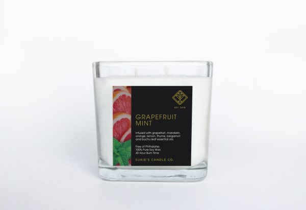 Grapefruit Mint 100% Pure Soy Double Wick Candle Discount