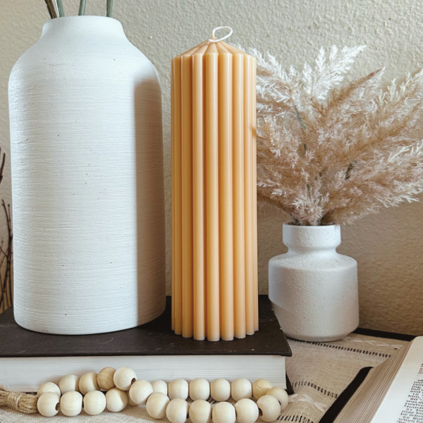 Woods Scented - Soy Wax Pillars (Neutral Colors) For Cheap