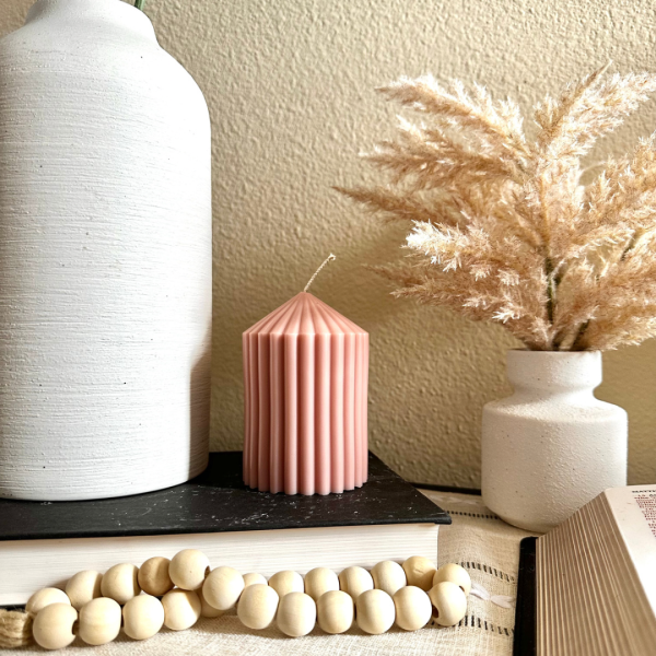 Woods Scented - Soy Wax Pillars (Neutral Colors) For Cheap