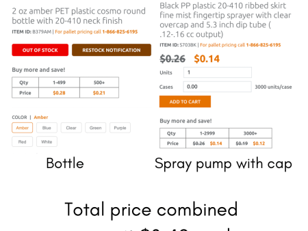 Wholesale Amber Jars & Bottles - (Pease read below add to cart for item details) Supply