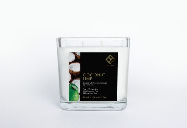 Coconut Lime 100% Pure Soy Double Wick Candle Supply