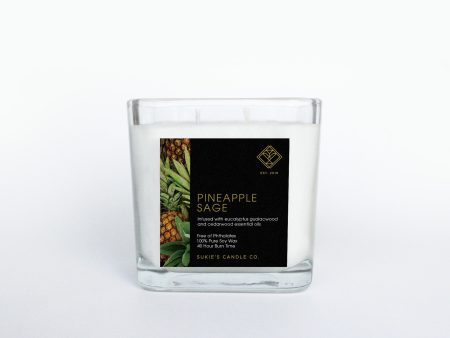 Pineapple Sage 100% Pure Soy Double Wick Candle For Sale