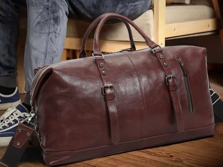 Large Leather Duffle Bag for Travel For Discount