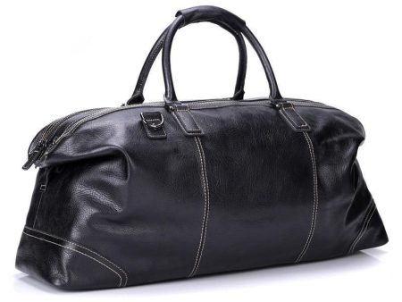 Woosir Genuine Leather Black Duffel Bag Mens For Discount