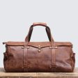 Vintage Leather Duffle Bag Mens Leather Weekender Online now