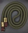 X  Checkered Olive Black Rope -Dark Brown Leather Camera Strap - Bronze X For Discount