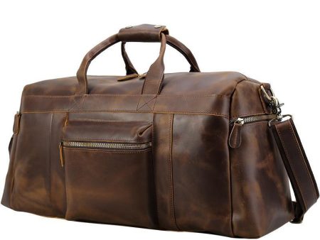 23   Cowhide Leather Weekender Bag for Men Online Sale