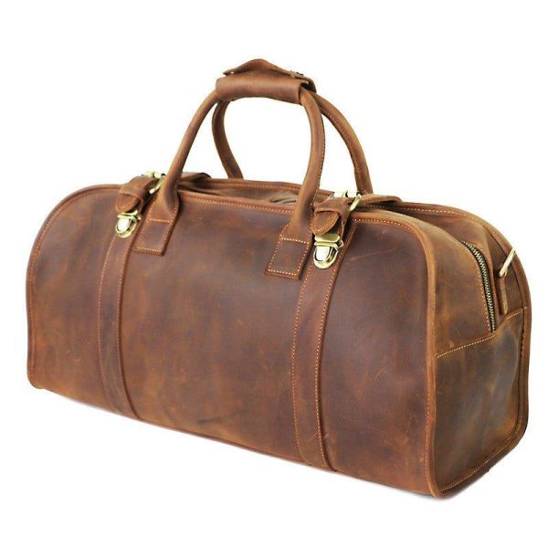 Leather Travel Bag Mens With Lock Online now