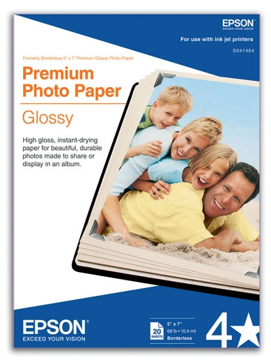 Epson Premium Photo Paper Glossy (Various Sizes) for Ink Jet Online Sale