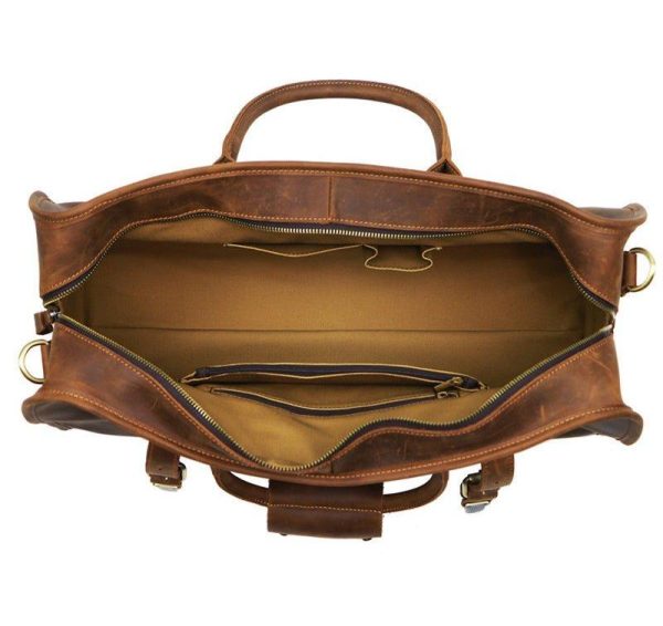 Leather Travel Bag Mens With Lock Online now