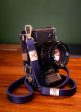 X Bronze Leather Camera Strap  Dark Blue 15mm Online Hot Sale