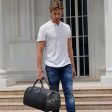 Woosir Modern Man Travel Bag Leather Black Online Sale