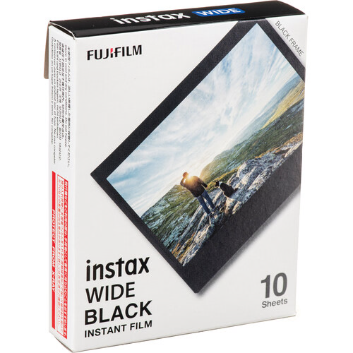 FUJIFILM Instax Wide Black Instant Film, 10 Pack Supply