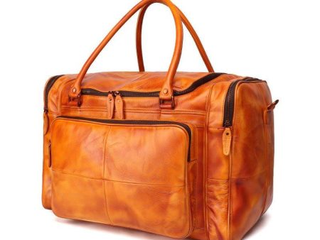 Woosir Designer Weekender Bag Leather Vegetable Tanned Cheap