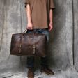 Leather Overnight Duffel Bag for Men on Sale