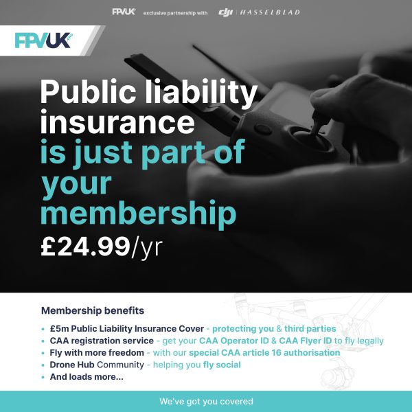 £5m Public Liability Cover & Commercial Insurance Included - 12 Month FPV UK Membership Discount