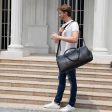 Woosir Modern Man Travel Bag Leather Black Online Sale