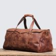 Vintage Leather Duffle Bag Mens Leather Weekender Online now