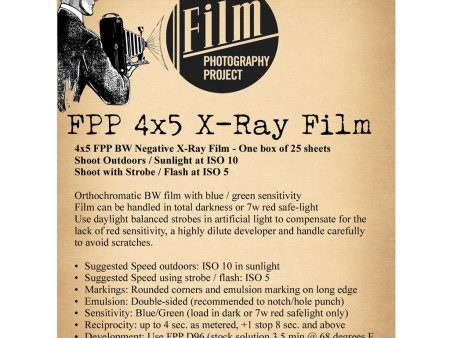 FPP B&W Negative X-Ray 4X5 (25 sheets) Online Sale