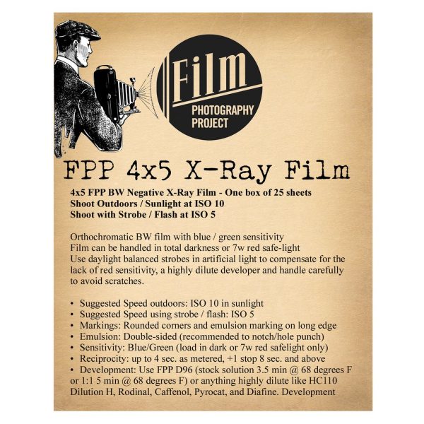 FPP B&W Negative X-Ray 4X5 (25 sheets) Online Sale