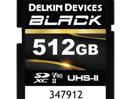 Delkin Devices 512GB BLACK UHS-II SDXC Memory Card (V90, 300MB s READ, 250MB s WRITE) For Discount