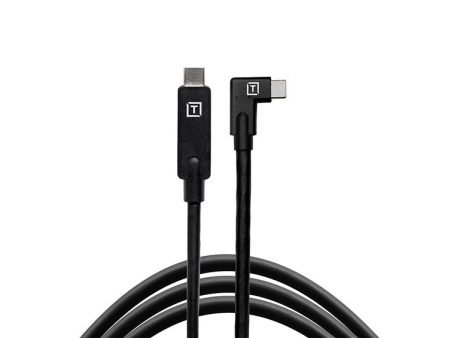 TetherPro 15′ USB-C to USB-C Right Angle Cable for Fujifilm & Hasselblad - Black For Sale