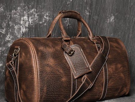 Woosir Cowhide Weekender Bag for Men Sale