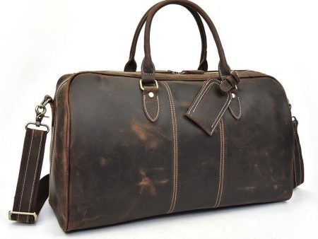 Mens Vintage Leather Large Duffle Bag Multi-Color For Sale