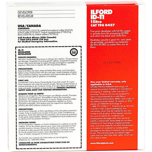 Ilford ID-11 Film Developer (Powder) for Black & White Film - Makes 1 Liter Online Sale