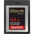 SanDisk 64GB Extreme PRO CFexpress Card Type B Online Sale