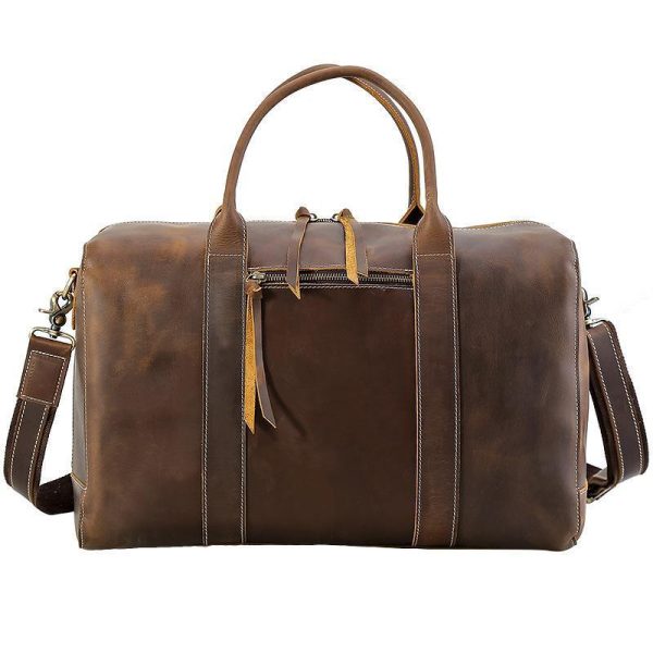 Woosir Mens Leather Duffel Bag Overnight Tote Supply