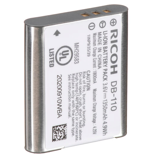 Ricoh DB-110 Rechargeable Lithium-Ion Battery (3.6V, 1350mAh) For Discount