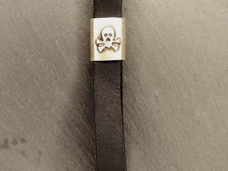 Black Leather Skull Keychain Supply