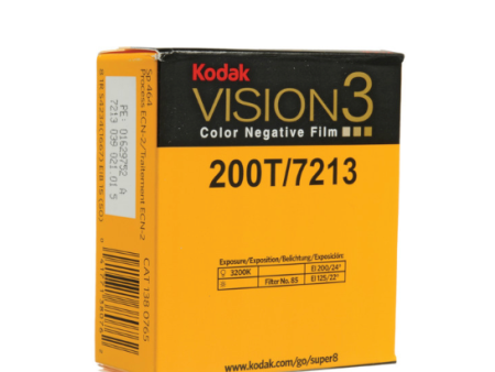 Kodak VISION3 200T Super 8mm Color Negative Film  (50 ft. #5213 7213) Supply