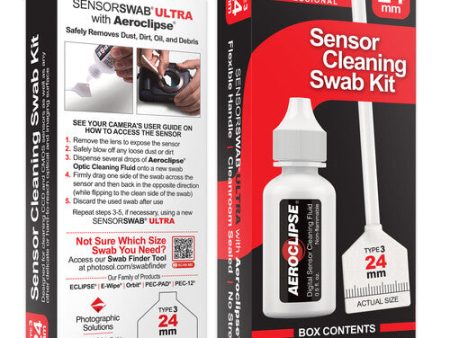 Photographic Solutions Sensor Cleaning Swab Kit (24mm Swab, Aeroclipse Solution) For Discount