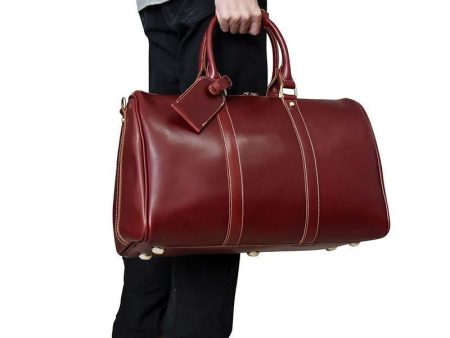 Woosir Crazy Horse Genuine Leather Vintage Duffel Bag Online now