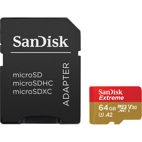 SanDisk Extreme 64gb MicroSD Card (speeds up to 160MB s and 60MB s) with Adapter For Cheap