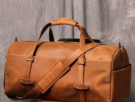 Mens Vintage Leather Duffle Bag Online Sale