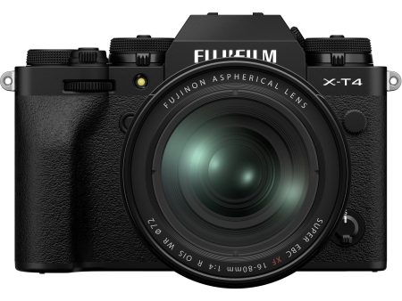 FUJIFILM X-T4 Mirrorless Camera Body with XF 16-80mm F4 Kit, Black Online Sale