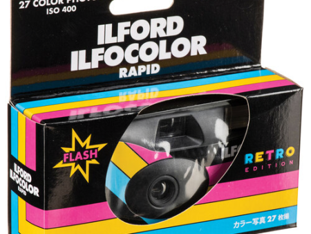 Ilford Ilfocolor Rapid Retro Black Single Use Camera For Discount